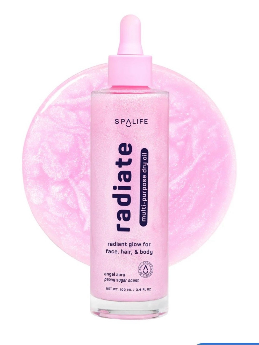 SpaLife Radiate Shimmering Dry
Oil Sugar Peony Scent